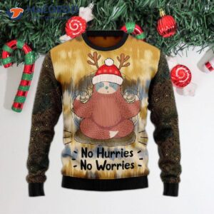 Sloth Mandala Ugly Christmas Sweater