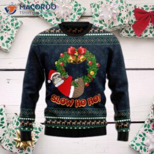 Sloth Slow-mo Ho Ugly Christmas Sweater