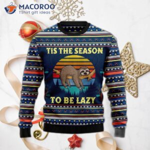 Sloth ’tis The Season Ugly Christmas Sweater