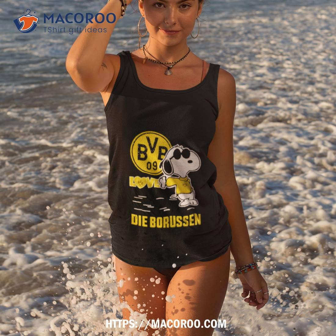 Snoopy Love Borussia Dortmund Football Soccer Shirt Snoopy Love Borussia Dortmund Football Soccer Shirt