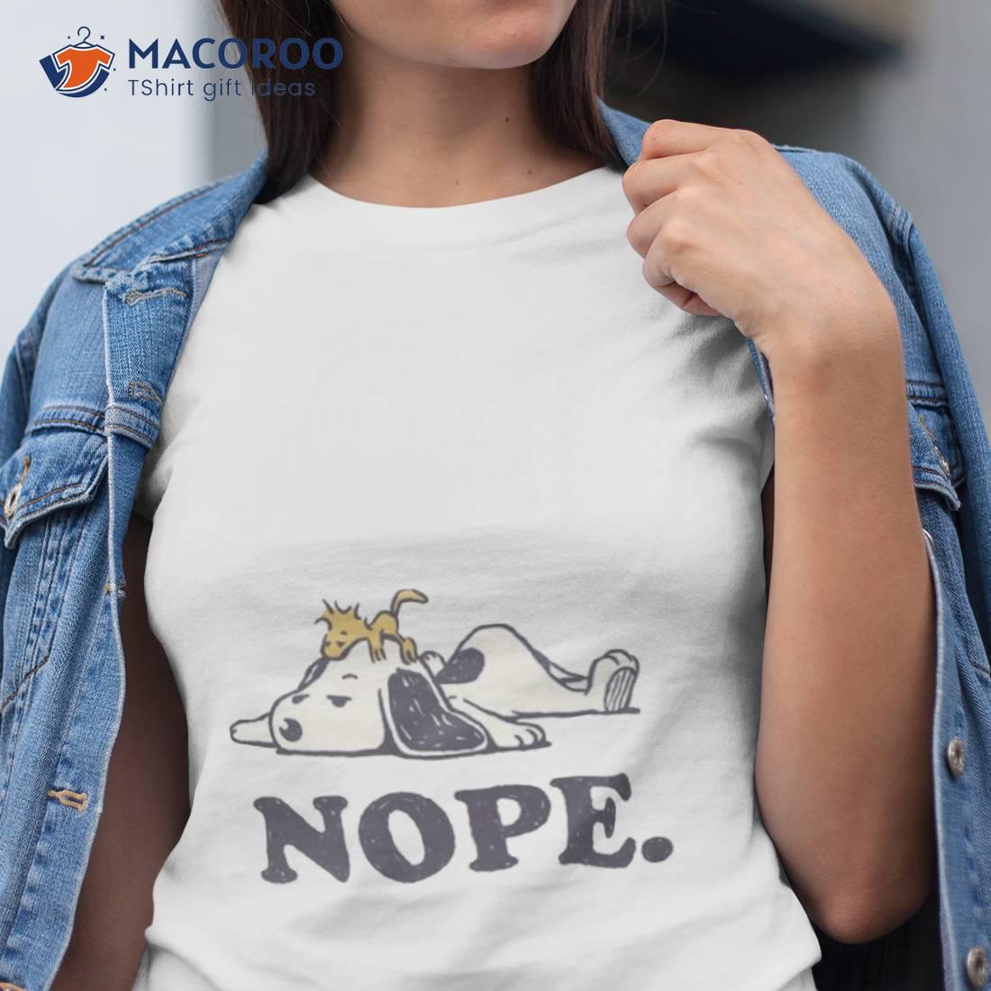 Snoopy Woodstock Nope Tired Shirt Snoopy Woodstock Nope Tired Shirt