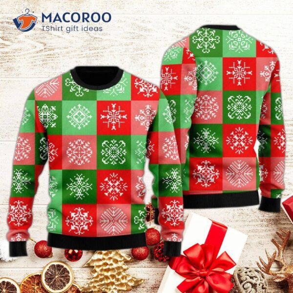 Snow Patchwork Funny Holiday Pattern Ugly Christmas Sweater