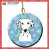 Snowflake Dalmatian Christmas Ceramic Ornament