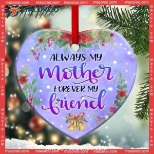 snowman always my mother forever friend heart ceramic ornament snowman christmas tree ornaments 3