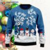 Snowman Beauty Ugly Christmas Sweater