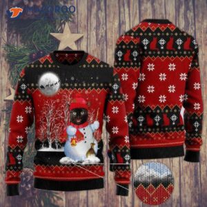 Snowman Cat Ugly Christmas Sweater