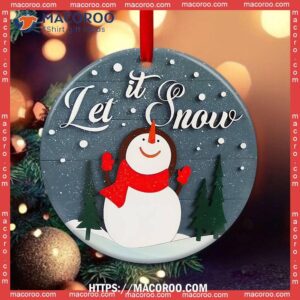 snowman christmas let it circle ornament snowman christmas tree ornaments 2