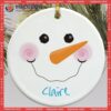 Snowman Custom-name Christmas Ceramic Ornament