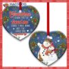 Snowman Family I’ve Loved You My Whole Life Heart Ceramic Ornament, Snowman Christmas Decor