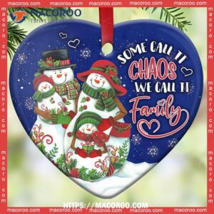 Snowman Live By Faith Heart Ceramic Ornament, Snowman Christmas Decor