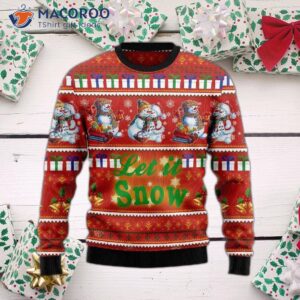Snowman “let It Snow” Ugly Christmas Sweater