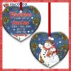 Snowman Love You My Whole Life Heart Ceramic Ornament, Snowman Tree Ornaments