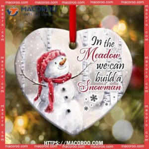 snowman memory we can build a heart ceramic ornament snowman christmas tree ornaments 1