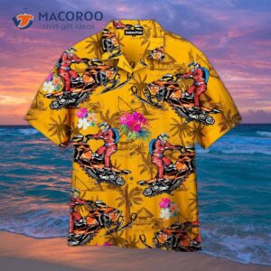 Snowmobiling, Tropical Flowers, Yellow Hawaiian Shirts