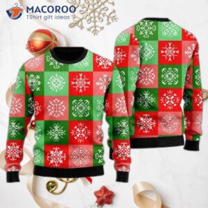 Snowy Patchwork Funny Holiday Pattern Ugly Christmas Sweater