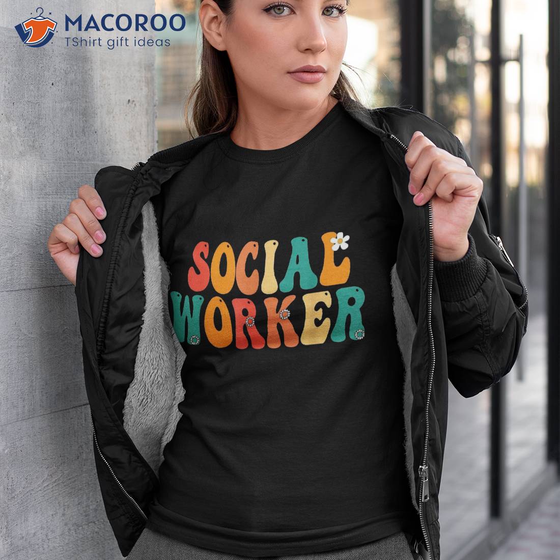 Vintage School Social Worker T-shirt Retro Shirt for Social 