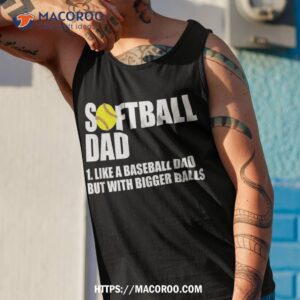 softball dad definition funny shirt tank top 1