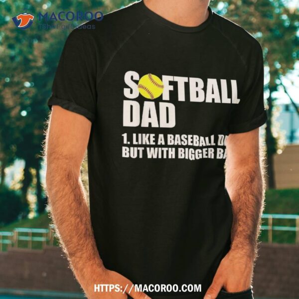 Softball Dad Definition Funny Shirt