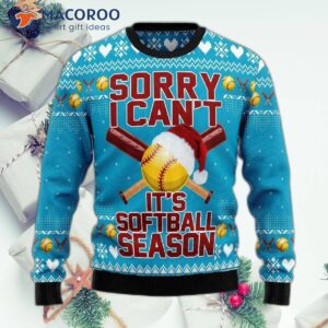 Softball Season Ugly Christmas Sweater