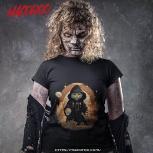 Space Cat In Black Robe Shirt