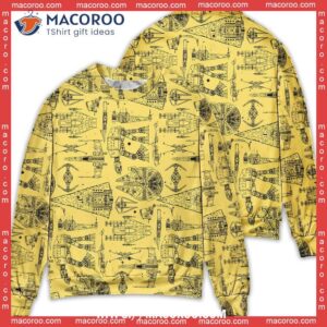 Space Ships Star Wars Yellow Sweater, Ugly Christmas Sweater Womens Funny