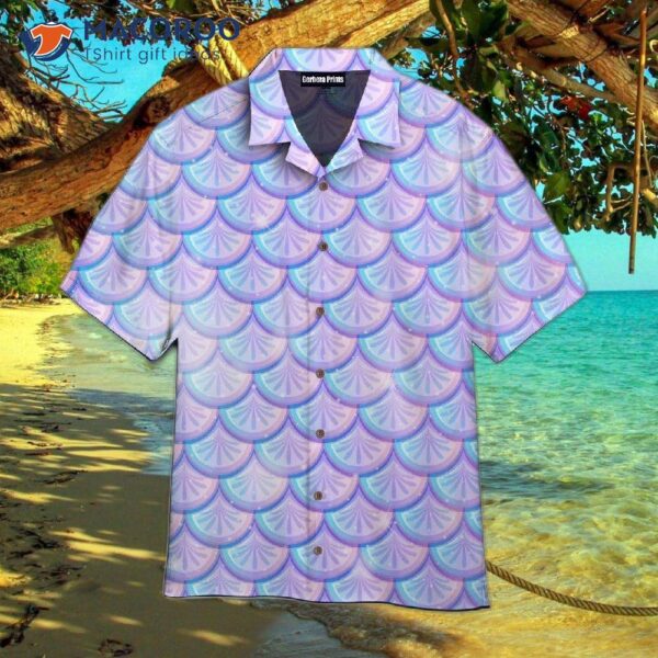 Sparkly Mermaid-scale Patterned Hawaiian Shirts