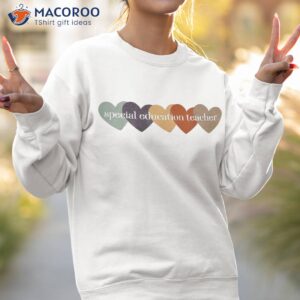 special education teacher heart back to school teach rainbow shirt sweatshirt 2