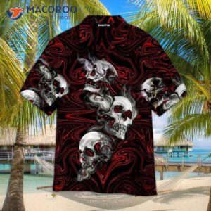 Spectre Skull Red Hawaiian Shirts