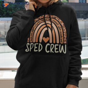 sped crew teacher leopard boho rainbow back to school shirt hoodie 2