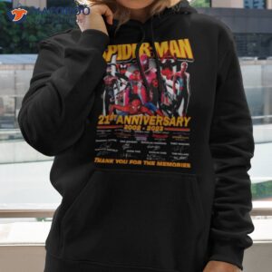Spider Man 21st Anniversary 2002 2023 Thank You For The Memories Signatures Shirt