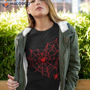 Spider Web Halloween Costume Pastel Goth Heart Tshirt Shirt