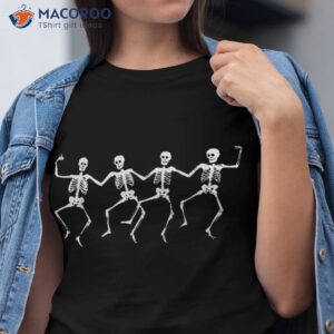 spooky dancing skeletons classic white halloween shirt tshirt