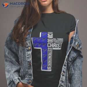 st louis blues i can do all things through christ who strengthens me cross shirt tshirt 2