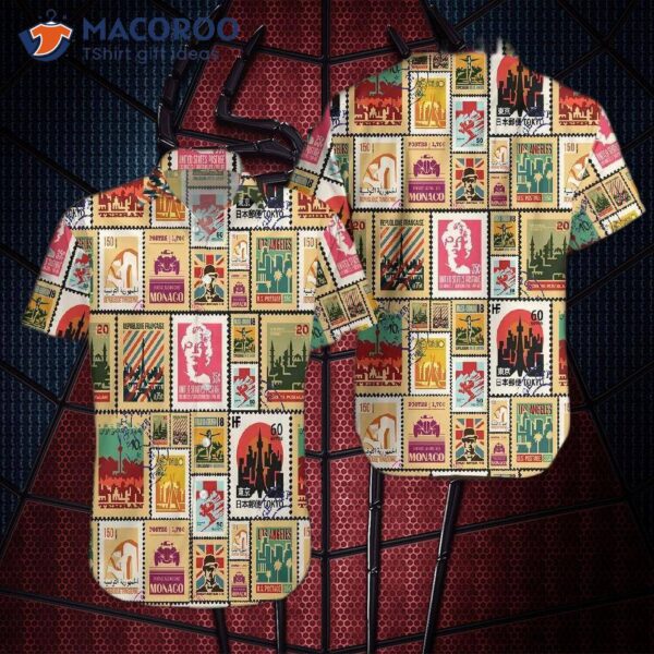 Stamp Cities Of The World Vintage Travel Hawaiian Shirts