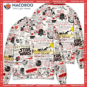 Star Wars All Funny Quotes Comic Style Sweater, Star Wars Ugly Sweater