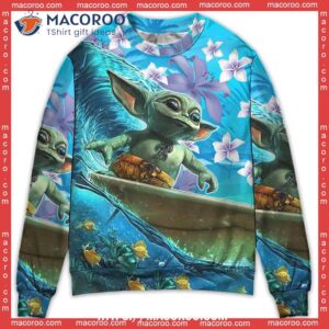 Star Wars Baby Yoda Surfing Grinch Ugly Christmas Sweater