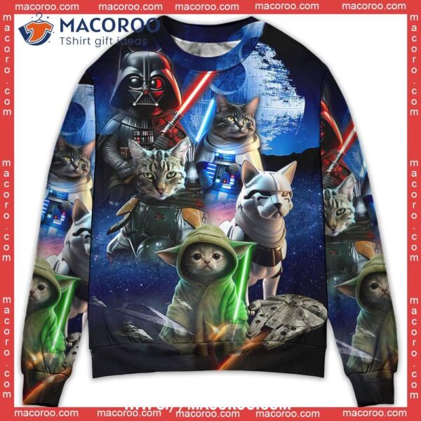 Star Wars Cat All  Grinch Ugly Christmas Sweater