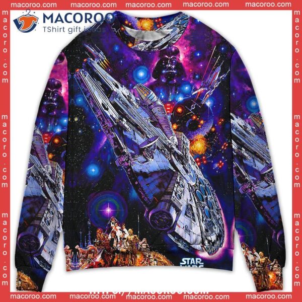 Star Wars Darth Vader Millennium Falcon Marvel Christmas Sweater