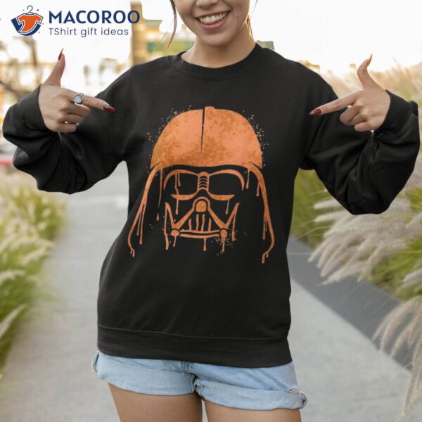 Star Wars Darth Vader Orange Helmet Drip Halloween Shirt