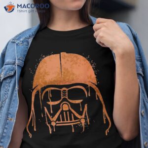 star wars darth vader orange helmet drip halloween shirt tshirt