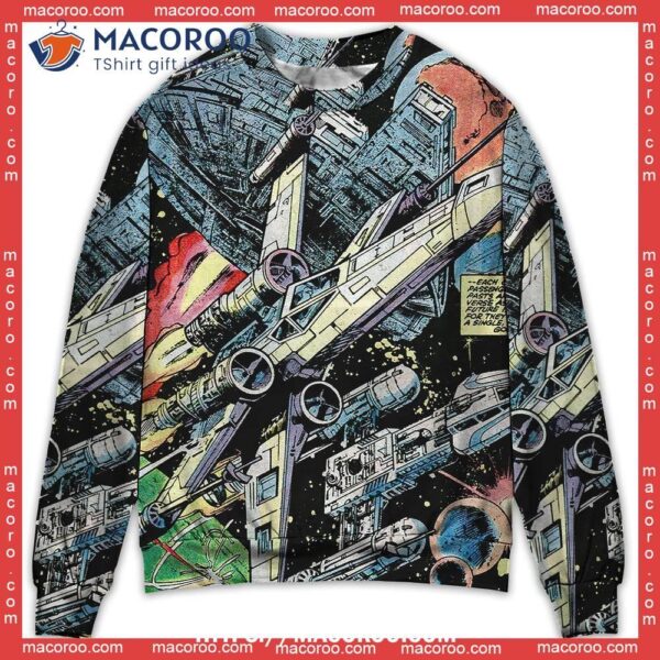 Star Wars Ugly Christmas Sweater Han Solo Spaceship