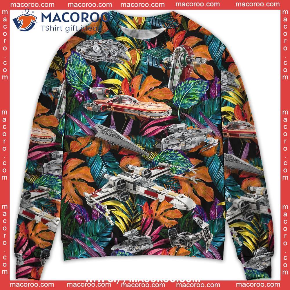 Star Wars Lego Ship Tropical Sweater, Ugly Sweater Womens 2 Star Wars Lego Ship Tropical Sweater, Ugly Sweater Womens