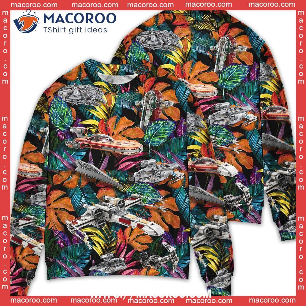 Star Wars Lego Ship Tropical Sweater, Ugly Sweater Womens 3 Star Wars Lego Ship Tropical Sweater, Ugly Sweater Womens