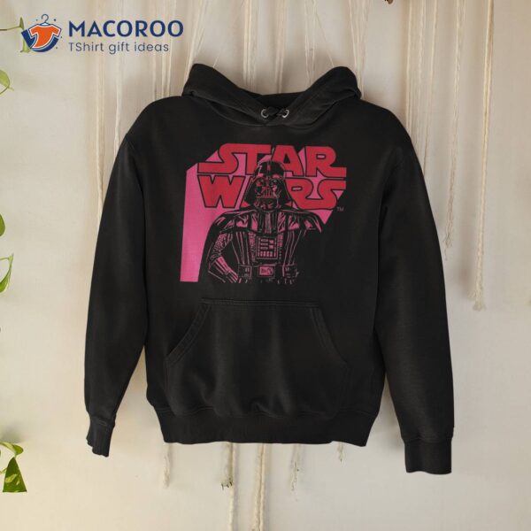 Star Wars Logo And Darth Vader In Pink Shirt