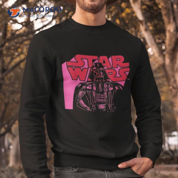 Star Wars Logo And Darth Vader In Pink Shirt