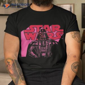Star Wars Logo And Darth Vader In Pink Shirt