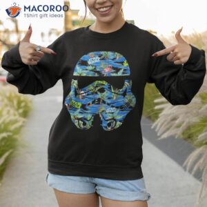 star wars stormtrooper hawaiian print helmet graphic shirt sweatshirt 1