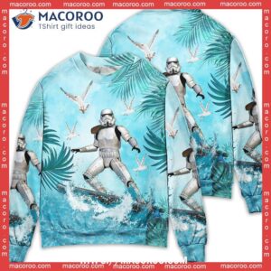 Star Wars Stormtrooper Surfing Sweater, Funny Ugly Christmas Sweater