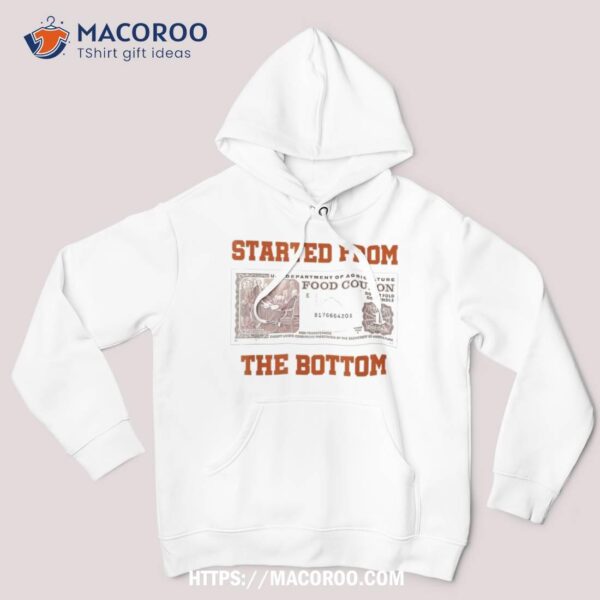 Started From Bottom Food Stamp Coupon Apparel Shirt, Teacher Halloween Gift Ideas