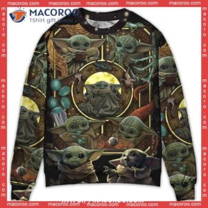 starwars baby yoda in your area sweater ugly cat sweater 0